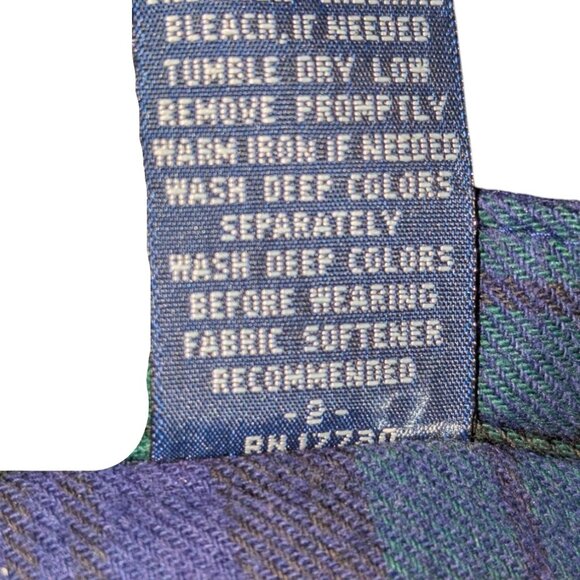 Honors Men's Flannel Pajamas XXL Green Black Blue Plaid 100 Cotton Long Sleeve - Picture 8 of 10